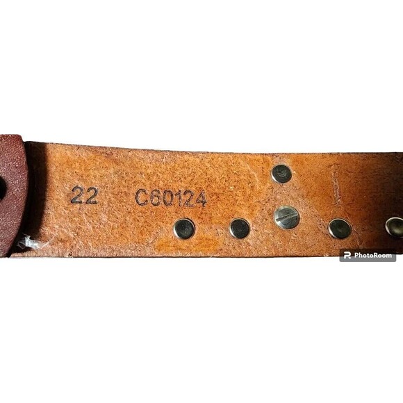 Tony Lama TEXAS Longhorn Tooled Leather Belt Kids 25" Waist - Picture 5 of 6